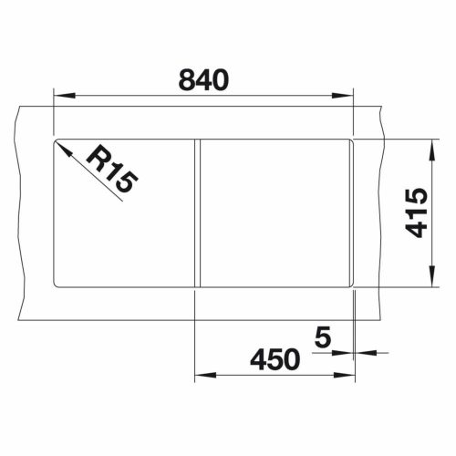 BLANCO FAVUM 45 S Silgranit mosogatótálca, törtfehér