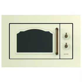  Gorenje BM235CLI Beépíthető rusztikus mikrohullámú sütő, elefántcsont színű ,23 l, grill funkció, Classico design, 5 teljesítményfokozat ,3 év garancia