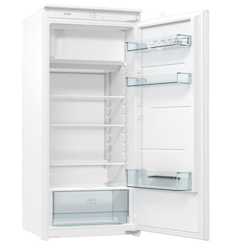 Gorenje RBI4122E1 Beépíthető hűtőszekrény, fagysztóval, bútorlap nélkül, F energiaosztály, 122,5 cm magas, hűtőtér térfogat 165 l, fagyasztótérfogat 15 l