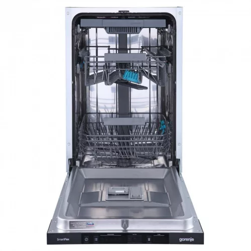 Gorenje GV561D10 Beépíthető mosogatógép, teljesen integrált, 45 cm széles, 11 teríték, 3 kosár, TotalDry, inverter, 5 program, SpeedWash, üveg program, 45 dB(A) (3 év garancia)