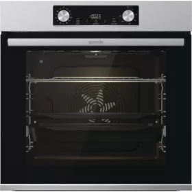   Gorenje BPS6737E14X Beépíthető sütő, 12 funkcióval, digitális kijelzővel, 77 L, Teleszkópos sütősín, pirolitikus öntisztító funkció