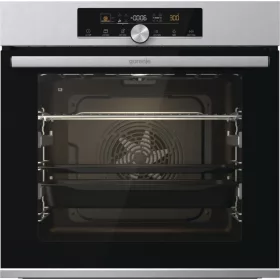  Gorenje BOS6747A01X Beépíthető sütő, 77 l, ExtraSteam gőzfunkció, katalitikus hátfal, érintővezérlés, teleszkópos sütősín, 3 év garancia