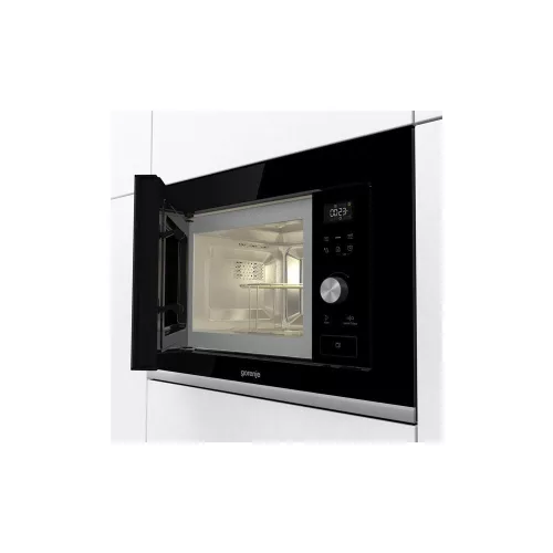 Gorenje BMX201AG1BG Beépíthető mikrohullámú sütő, fekete, AquaClean, automata programok, gyerekzár, grill funkció