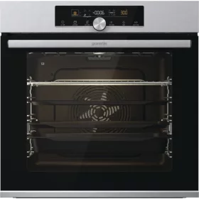   Gorenje BPS6747A06X beépíthető sütő, ExtraSteam gőzfunkció, pirolitikus tisztítás, húshőmérő, 77 l, teleszkópos sütősín, érintővezérlés