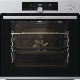   Gorenje BPSA6747A08X Beépíthető sütő, 77 l, SteamAssist gőzfunkció, pirolitikus tisztítás, húshőmérő, automata pr., teleszkópos sütősín, 3 év garancia