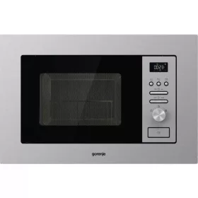  Gorenje BM201AG1X Beépíthető mikrohullámú sütő, ezüst, 20 l, grill funkció, gyermekzár, AquaClean hidrolitikus öntisztítás funkció 