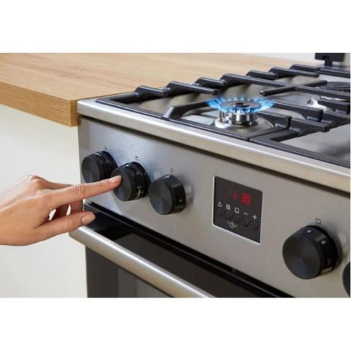 Gorenje GK5C41SH-B kombinált tűzhely szürke szín, teleszkópos sütősínnel, multifunkciós sütő, üveg tető, gyors előmelegítés, alsó és felső sütés légkeveréssel