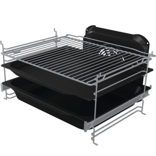 Gorenje GK5C41SH-B kombinált tűzhely szürke szín, teleszkópos sütősínnel, multifunkciós sütő, üveg tető, gyors előmelegítés, alsó és felső sütés légkeveréssel