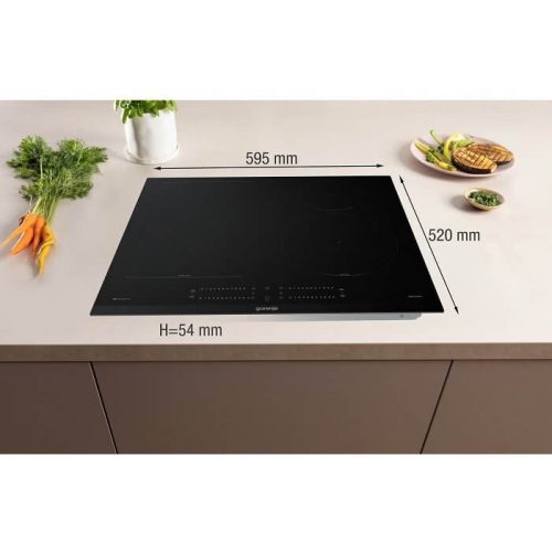 Gorenje GI6432BCWF beépíthető indukciós főzőlap, fekete, 60cm, Slider vezérlés, WIFI, BridgeArea, extra nagy zóna 23 cm, automata prog., Timer 