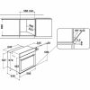 Whirlpool W7 OS4 4S1 P beépíthető sütő, inox, 8 funkció, digitális kijelző, 73 L, teleszkópos sütősín, pirolitikus