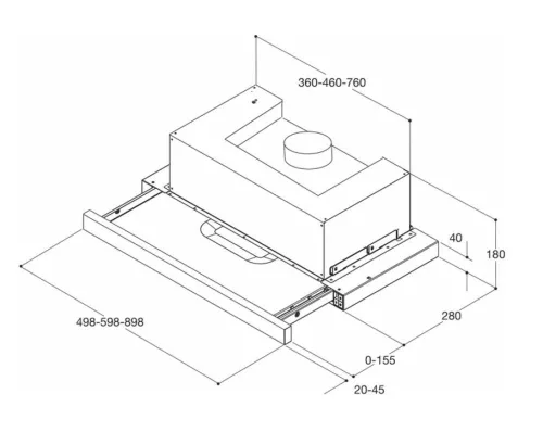 Whirlpool AKR 5390/1 IX teleszkópos páraelszívó, inox