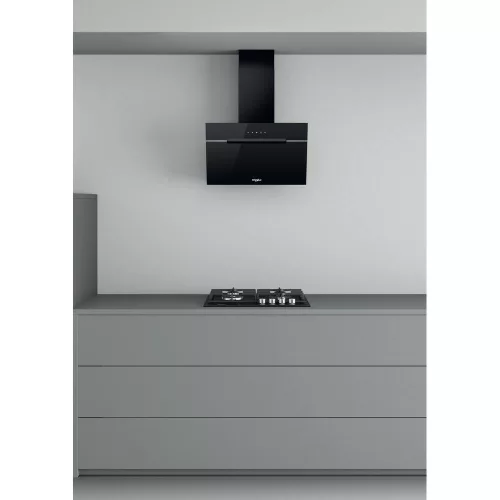 Whirlpool WHVP 62F LT SK ferdesíkú fali kürtős páraelszívó, fekete