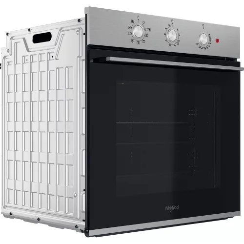 Whirlpool OMK38HU0X Beépíthető elektromos sütő, inox, 8 funkcióval, digitális kijelzővel, 71 L, teleszkópos sütősín nélkül, hidrolitikus öntisztítás