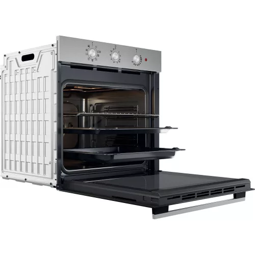 Whirlpool OMK38HU0X Beépíthető elektromos sütő, inox, 8 funkcióval, digitális kijelzővel, 71 L, teleszkópos sütősín nélkül, hidrolitikus öntisztítás
