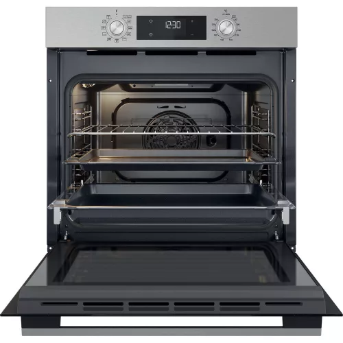 Whirlpool OMK58CU1SX beépíthető elektromos sütő, inox, teleszkópos sütősín, digitális kijelző, 71 L, A+ energiaosztály 