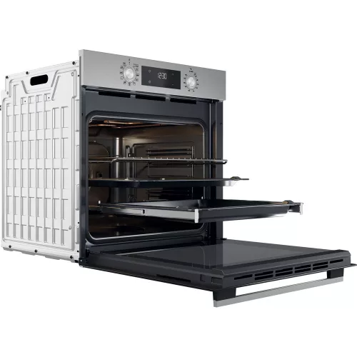 Whirlpool OMK58CU1SX beépíthető elektromos sütő, inox, teleszkópos sütősín, digitális kijelző, 71 L, A+ energiaosztály 