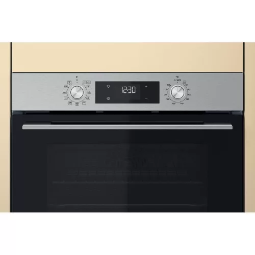 Whirlpool OMK58CU1SX beépíthető elektromos sütő, inox, teleszkópos sütősín, digitális kijelző, 71 L, A+ energiaosztály 
