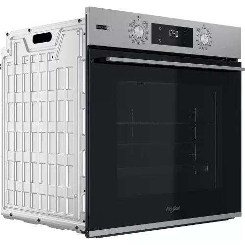 Whirlpool OMSK58RU1SX beépíthető elektromos sütő, inox, gőz funkcióval, pirolitikus, A+ energiaosztály