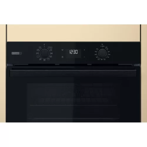 Whirlpool OMSR58CU1SB beépíthető elektromos sütő, fekete, 11 funkció, digitális kijelző, 71 L, teleszkópos sütősín, katalitikus