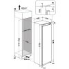 Whirlpool ARG 18082 Beépíthető Egyajtós hűtőszekrény, E Energiaosztály, Hűtő: 314L, Nofrost nélkül, Zajszint: 34 dB, Szél: 56 cm, Mag: 177 cm, Mély: 56 cm