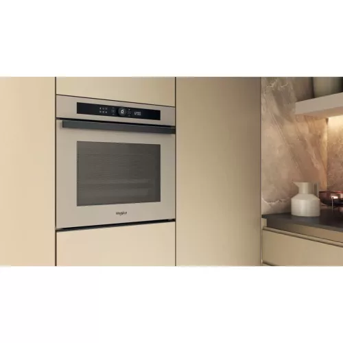 Whirlpool WOI4S8HM2SEA beépíthető sütő Szaténezüst üveg, (3 rétegű), 6. Érzék funkció 6 ételkategóriára, MF8, SmartClean (hidrolitikus)