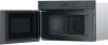 Whirlpool WMN14BSG beépíthető mikrohullámú sütő, Grafit szürke, 22 liter, mikrohullám teljesítmény 750 W, oldalra nyíló üvegajtó