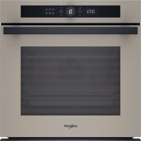   Whirlpool WOI4S8CM1SEA Beépíthető sütő, szaténezüst üveg, finoman csukódó sütőajtó (3 rétegű), 6. Érzék funkció 6 ételkategóriára, MF8, katalitikus panelek