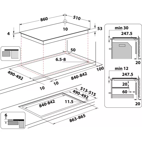 Whirlpool SMP 9010 C/NE/IXL SMARTCOOK indukciós főzőlap, fekete
