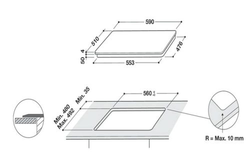 Whirlpool WL S5360 BF/W indukciós főzőlap, fehér