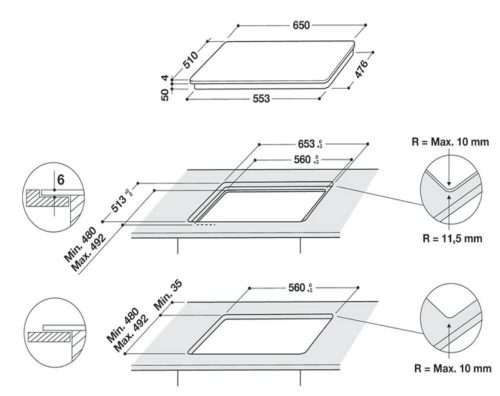Whirlpool WF S2765 NE/IXL indukciós főzőlap, fekete