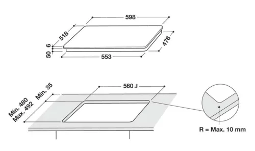 Whirlpool WL S8560 AL indukciós főzőlap, fekete