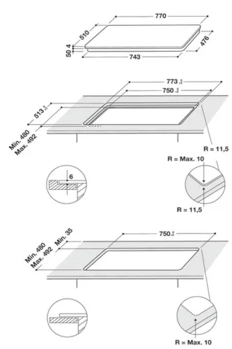 Whirlpool WF S0377 NE/IXL indukciós főzőlap, fekete