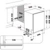 Whirlpool WIP 4T133 PFE teljesen integrálható 60 cm-es beépíthető mosogatógép