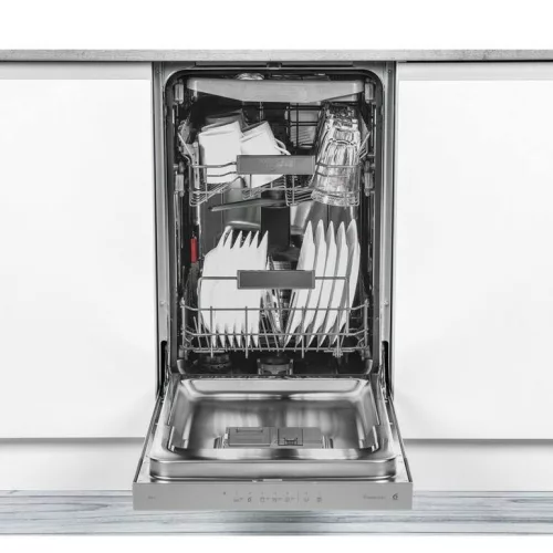 Whirlpool WSBO 3O23 PF X külső vezérlőpaneles, 45 cm-es beépíthető mosogatógép, inox