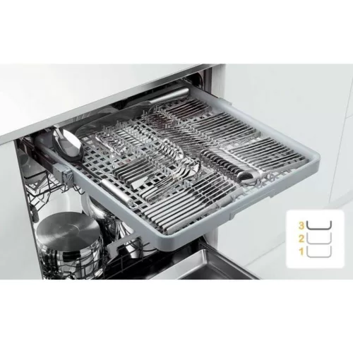 Whirlpool WSBO 3O34 PF X külső vezérlőpaneles, 45 cm-es beépíthető mosogatógép, inox