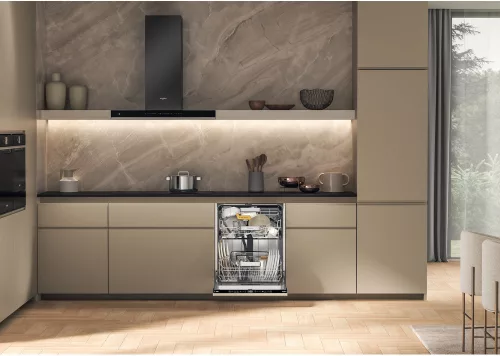 Whirlpool W8I HT58 TS teljesen integrálható mosogatógép,  "B" energiaosztály