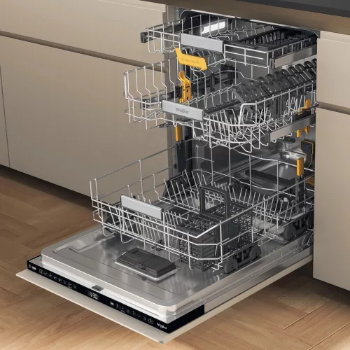 Whirlpool WH8IA15AM3TUS0  teljesen beépíthető mosogatógép 60 cm, "A" energiaosztály,  SpaceClean "Ibiza" kombinált felső kosár, 15 teríték,