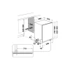 Whirlpool WH8IA15AM3TUS0  teljesen beépíthető mosogatógép 60 cm, "A" energiaosztály,  SpaceClean "Ibiza" kombinált felső kosár, 15 teríték,