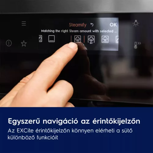 Electrolux LOE8P38Z MealAssist beépíthető elektromos sütő, pirolitikus tisztítás, érintővezérlés, SoftClosing ajtó, gyorsfelfűtés, teleszkópos sütősín, 72l