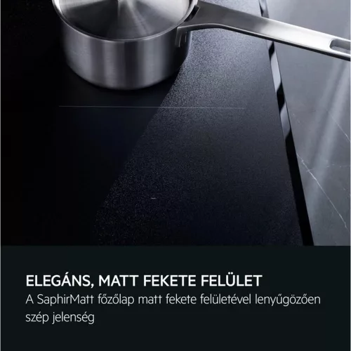 Electrolux EIV63443CT beépíthető indukciós főzőlap, Bridge funkció, 60 cm, Hob2Hood, SaphirMatt üvegfelület, érintővezérlés, időzítő
