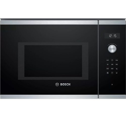 Bosch BEL554MS0 beépíthető mikrohullámú sütő - Serie6 - 900W - grill funkció - 25 liter, fekete-nemesacél 