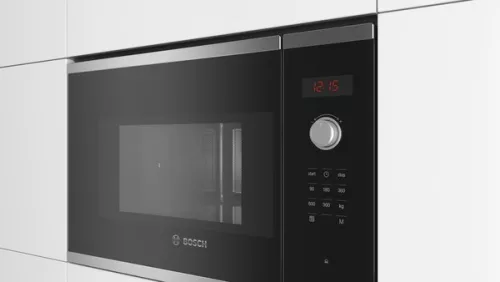 Bosch BFL553MS0 beépíthető mikrohullámú sütő inox/ fekete, 25 L, 900 W