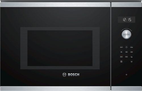 Bosch BFL554MS0 beépíthető mikrohullámú sütő, nemesacél - Serie6 - 900W - grill funkció - 25 liter