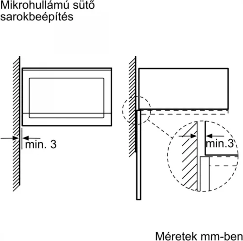 Bosch BFL554MS0 beépíthető mikrohullámú sütő, nemesacél - Serie6 - 900W - 25 liter