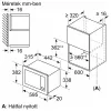 Bosch BFL623MB4 Beépíthető mikrohullámú sütő, fekete - Serie2 - 800W - 20 liter - Digitális kijelzés (piros) - AutoPilot7 - QuickStart