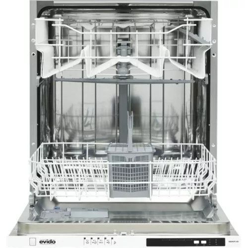 EVIDO AQUALIFE 60i teljesen integrálható mosogatógép, 60 cm DW65I.2, bútorlap nélkül 12 teríték, 12 L fogyasztás, 5 program, 49 db zajszint, alsó evőeszköztartó kosár 
