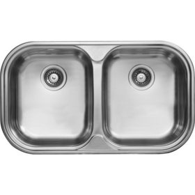   Livinox Kétmedencés mosogatótálca 83x48 3 1/2", fényezett