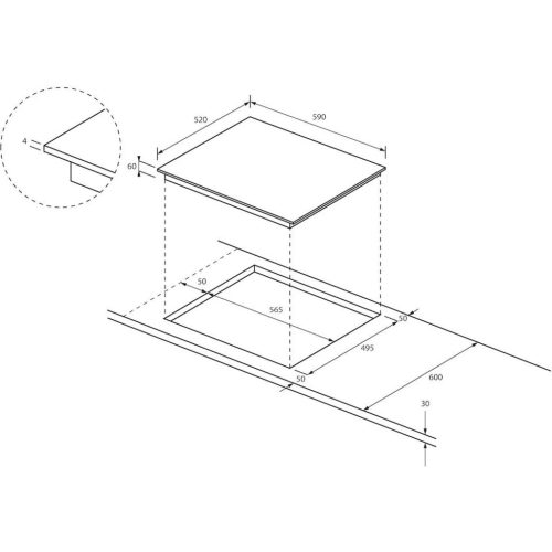 HAIER HAFRSJ64MC Beépíthető indukciós főzőlap 60 cm, WiFi, multislider vezérlés, VaryCook