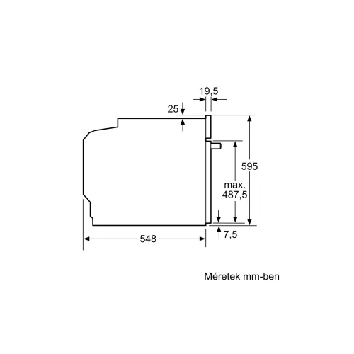 Bosch HBA372EB3 Beépíthető sütő - Serie4 - fekete - 71 l sütőtér - 7 funkció - 3D hőlégbefúvás - Energiaosztály: A+ - pirolitikus öntisztítás - AutoPilot10 - AirFry sütési mód
