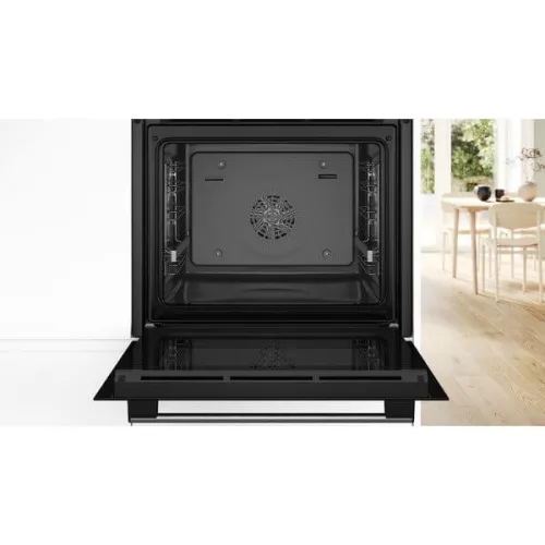 Bosch HBA534ES3 beépíthető sütő, nemesacél, 7 sütőfunkció, EcoClean hátfal, gyorsfelfűtés, teleszkópos sütősín, 71 liter (2 év garancia)